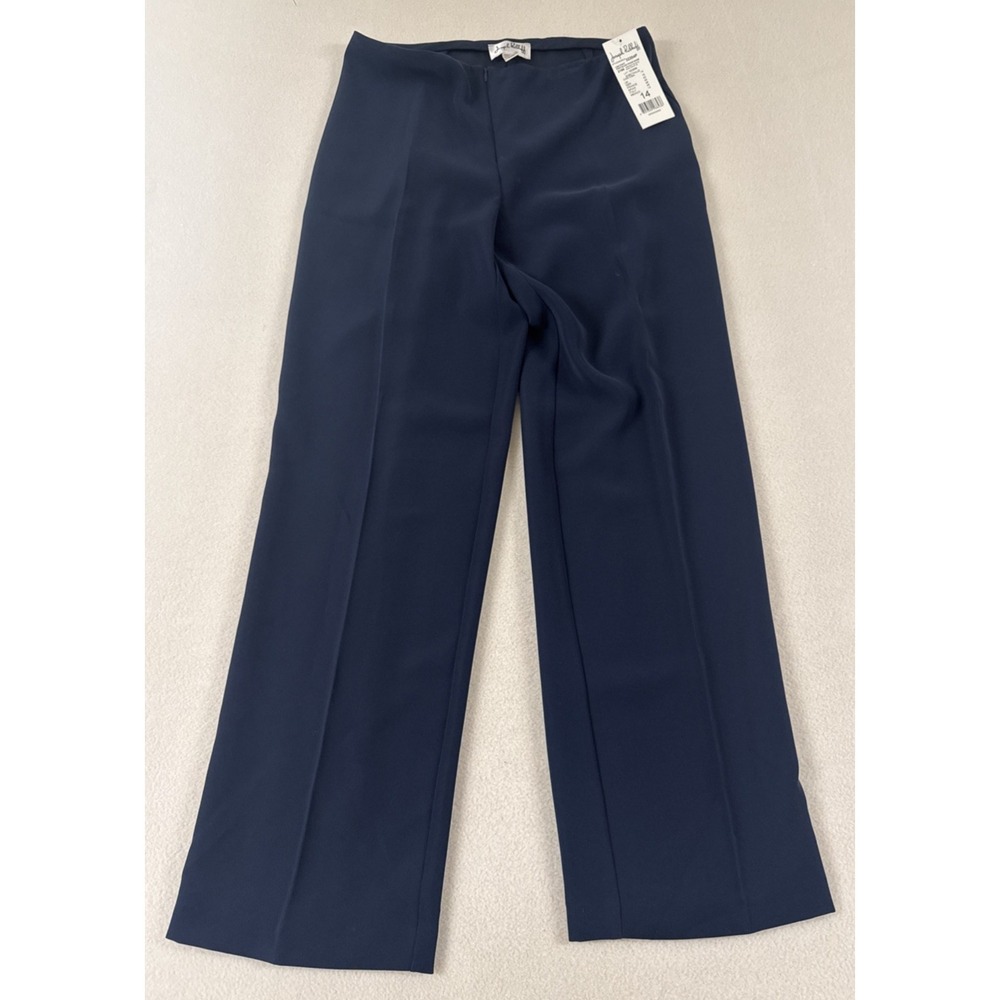 Joseph Ribkoff Zip Front Trouser SZ 14 Pants 2 Pair Of Same 1  New Blue Wide Leg